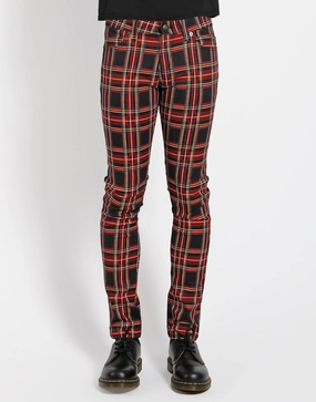 ROCKER JEAN BLACK PLAID Garment Dyed Technique