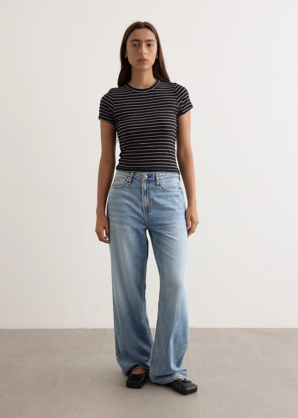 Featherweight Logan Wide Leg Jeans Style Element Subtle Detail
