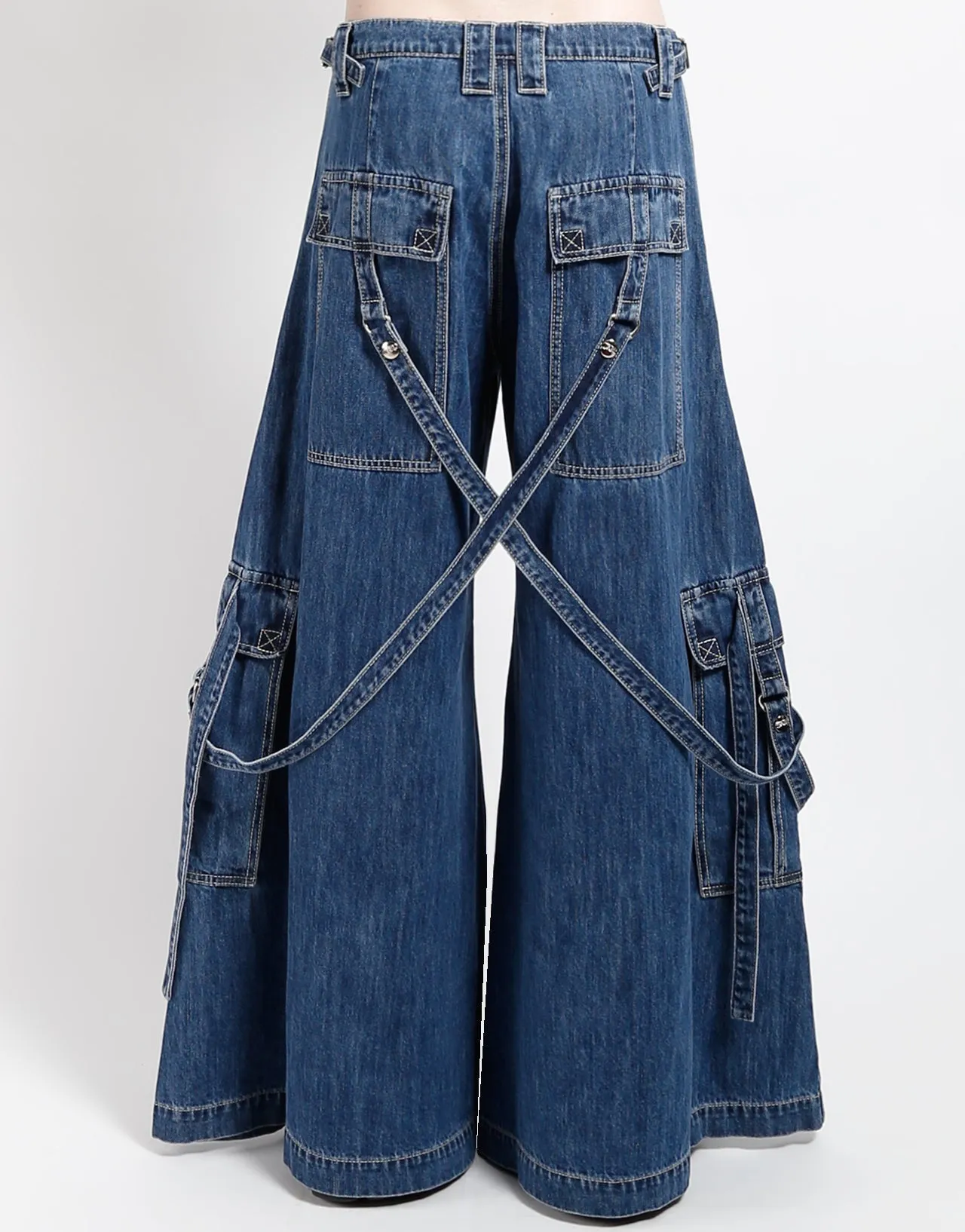 BOOSTER STRAP PANT INDIGO DENIM Layered Look