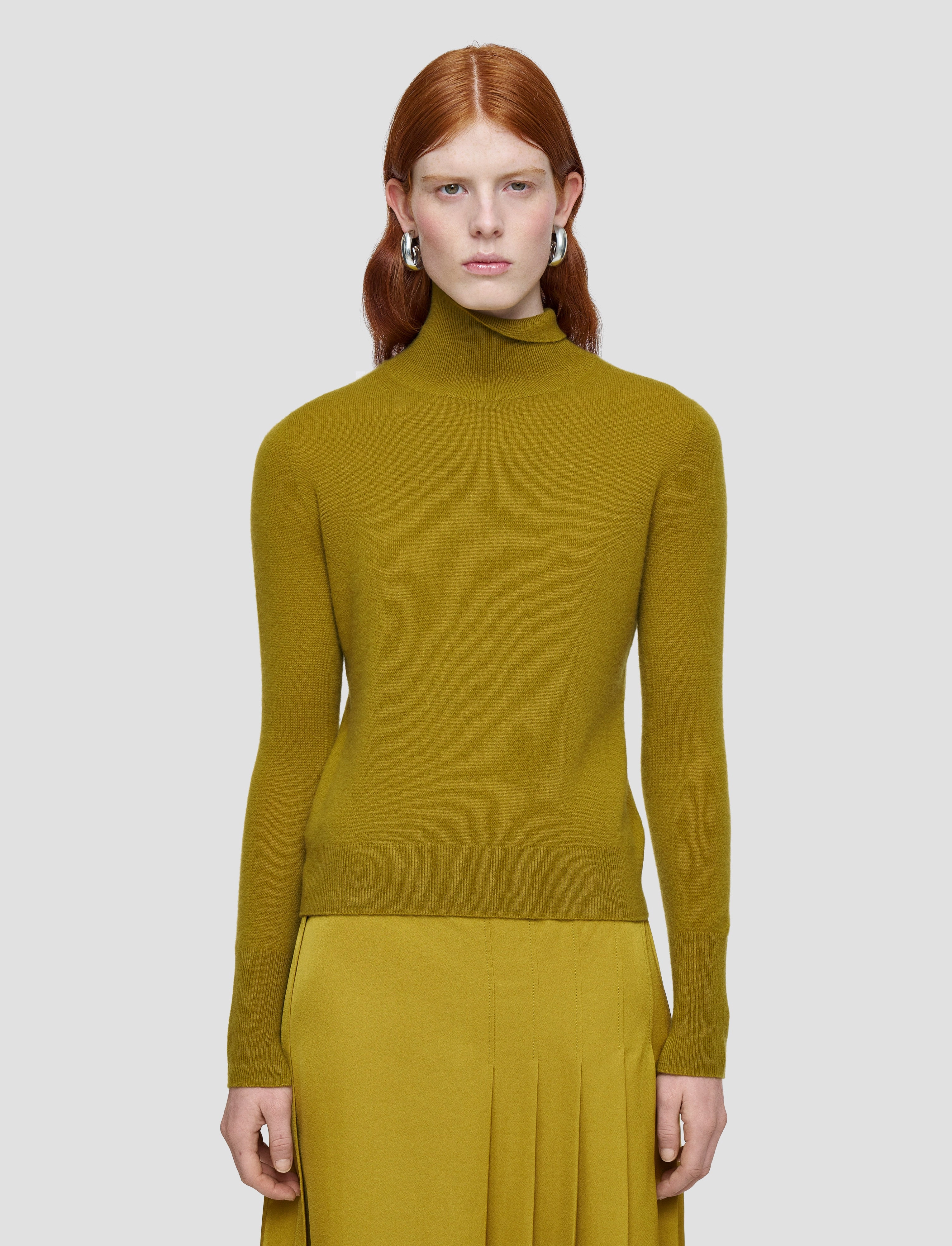 Flexible Neckline Light Pure Cashmere High Neck Jumper