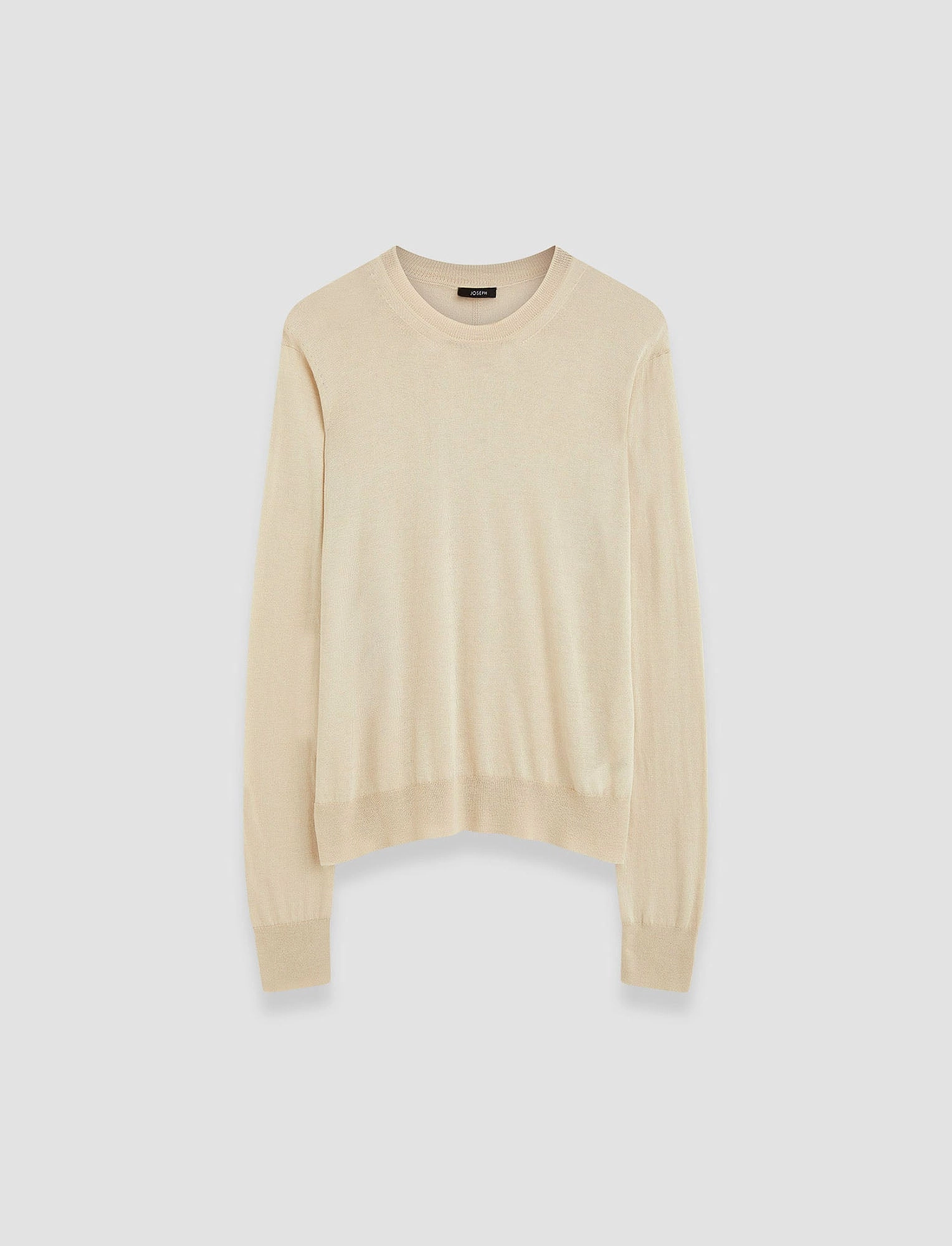 Superfine Cotton Silk Round Neck Jumper Timeless Look Seasonal Trend