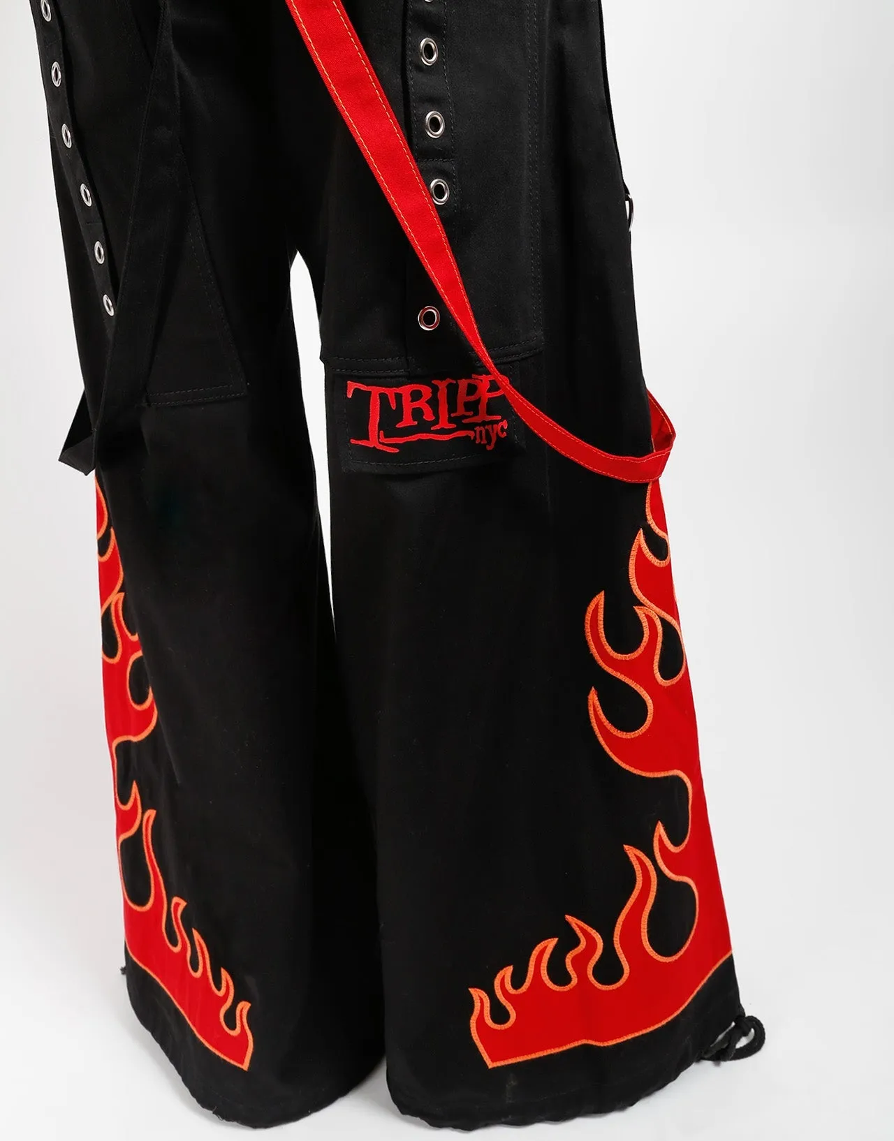 FLAME DARK STREET PANT RED Casual Stretch Wear ThermalRegulatingLining