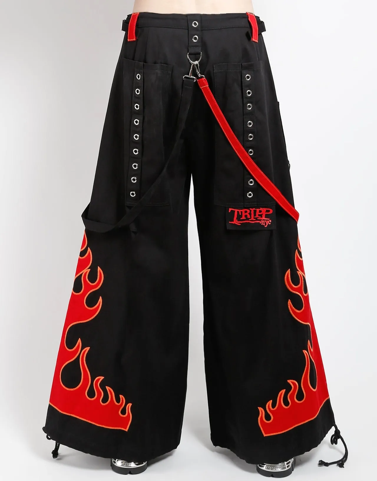 FLAME DARK STREET PANT RED Low Bulk Hidden Pocket System