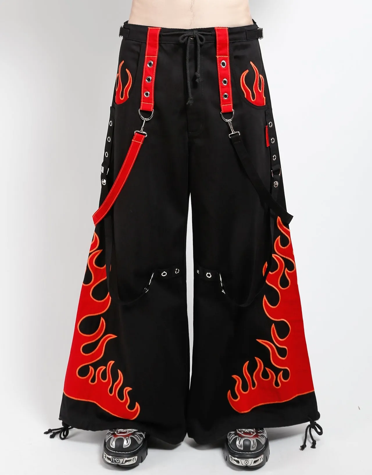 FLAME DARK STREET PANT RED HypoallergenicFabric Simple Cut