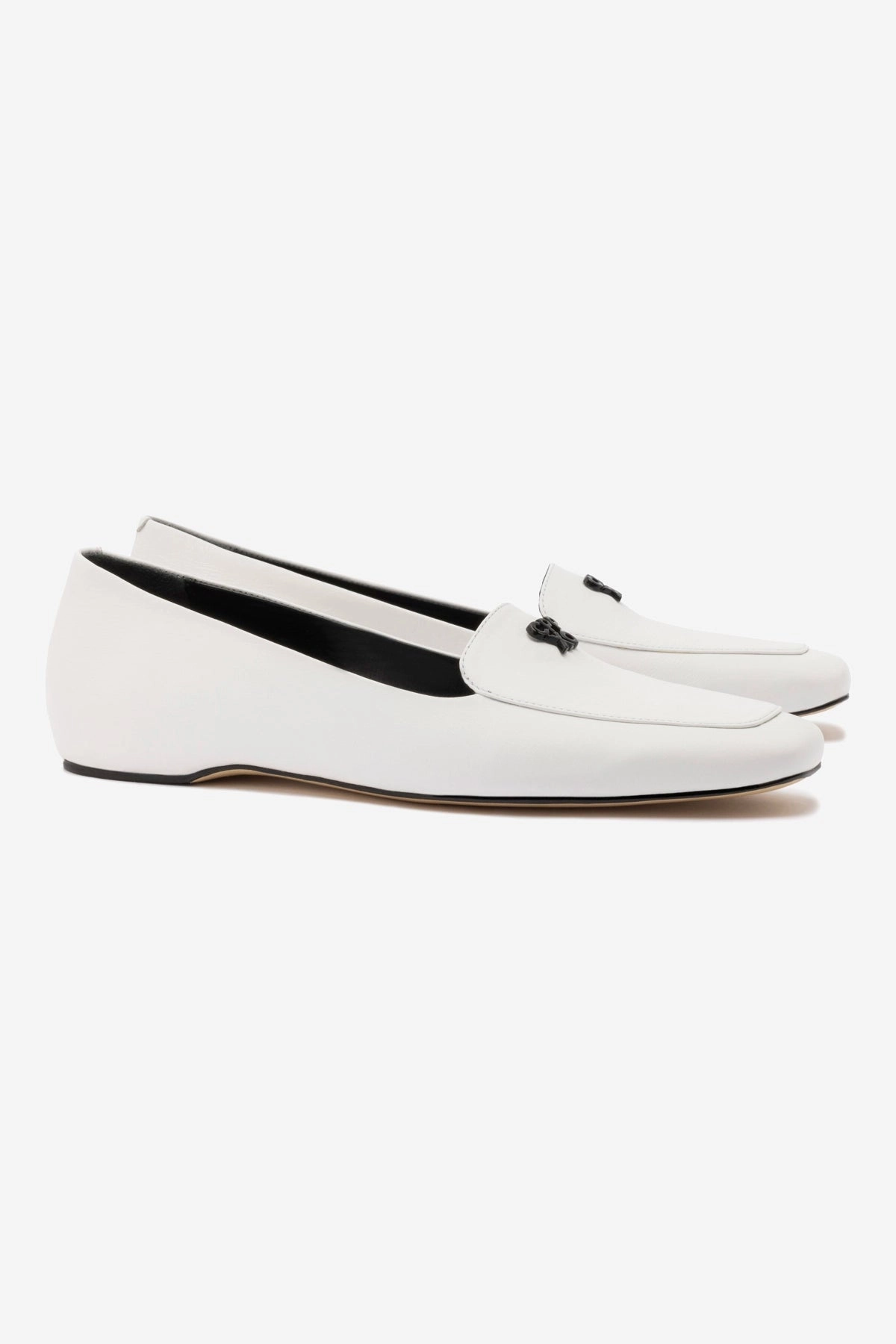 Larroud x CPPXO Loafer In White Leather Neutral Colors Simple Style