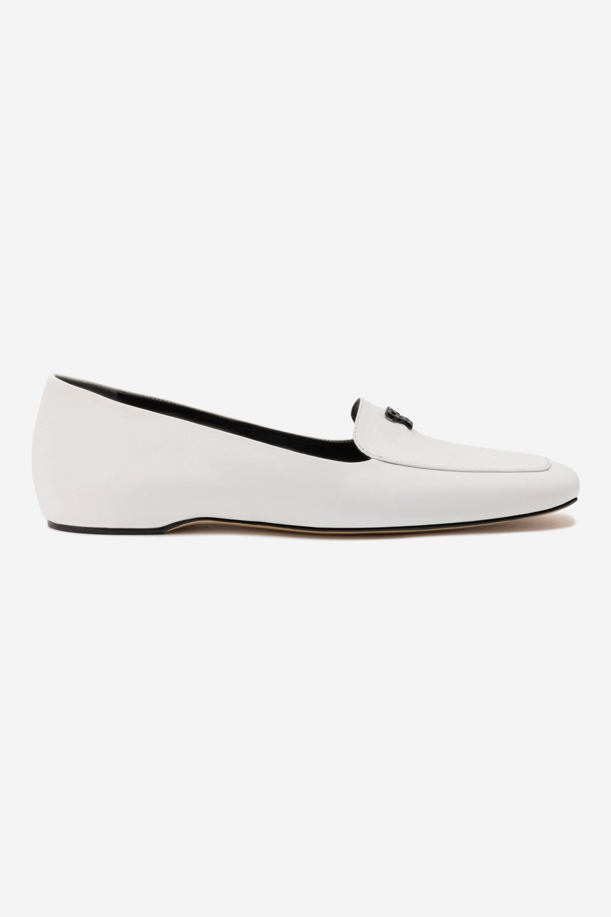 Larroud x CPPXO Loafer In White Leather Soft Walking Shoes Ground Hold