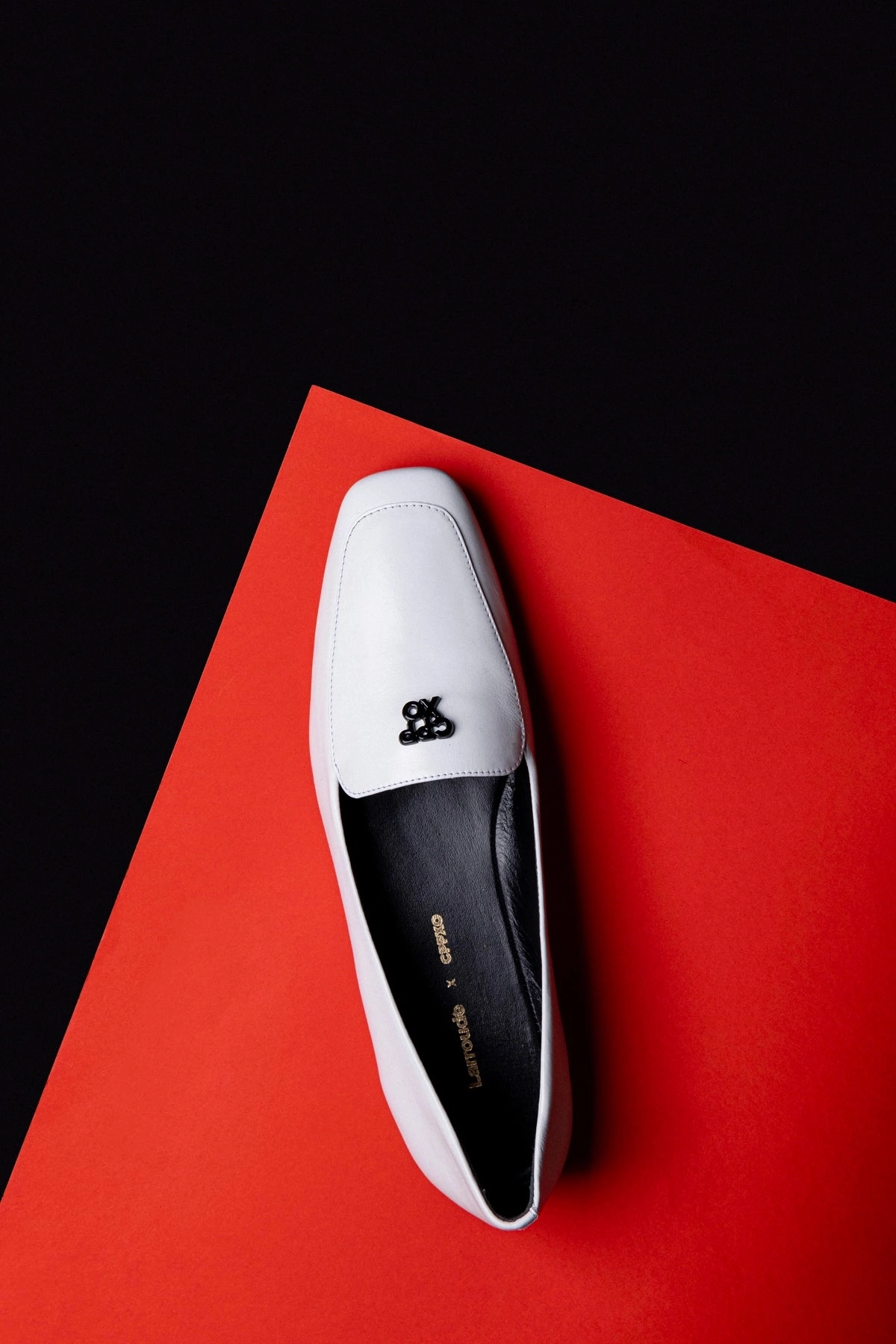 Larroud x CPPXO Loafer In White Leather Power Walk Casual Elegance