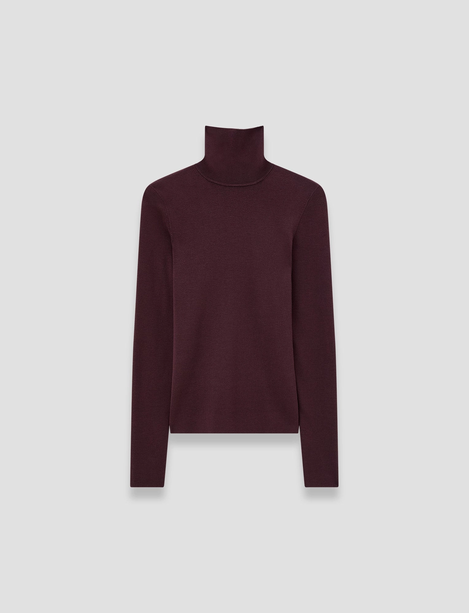 Overlock Edge Finish Silk Stretch High Neck Top