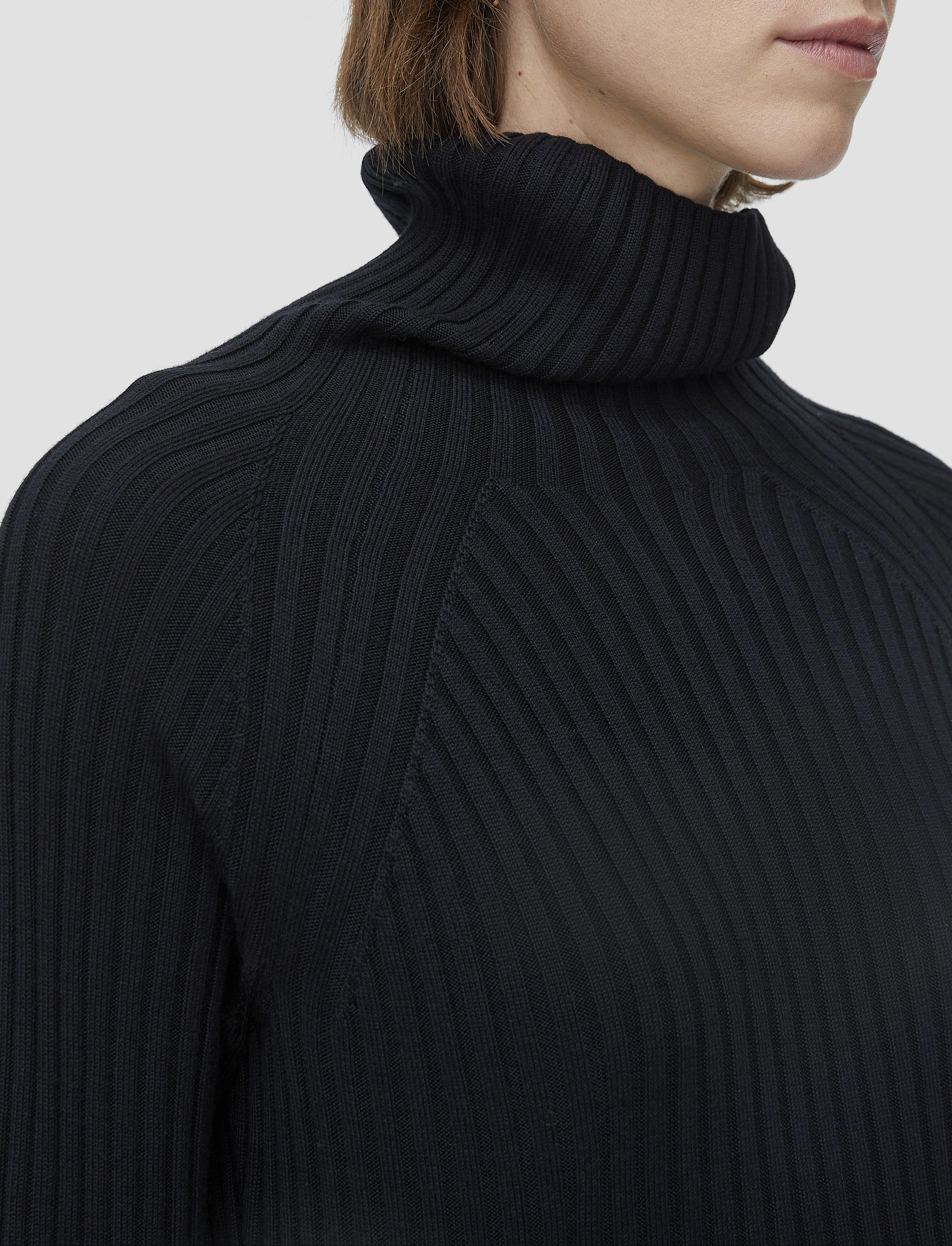 Colorfast Dyed Knit Merino Silk Rib Dress