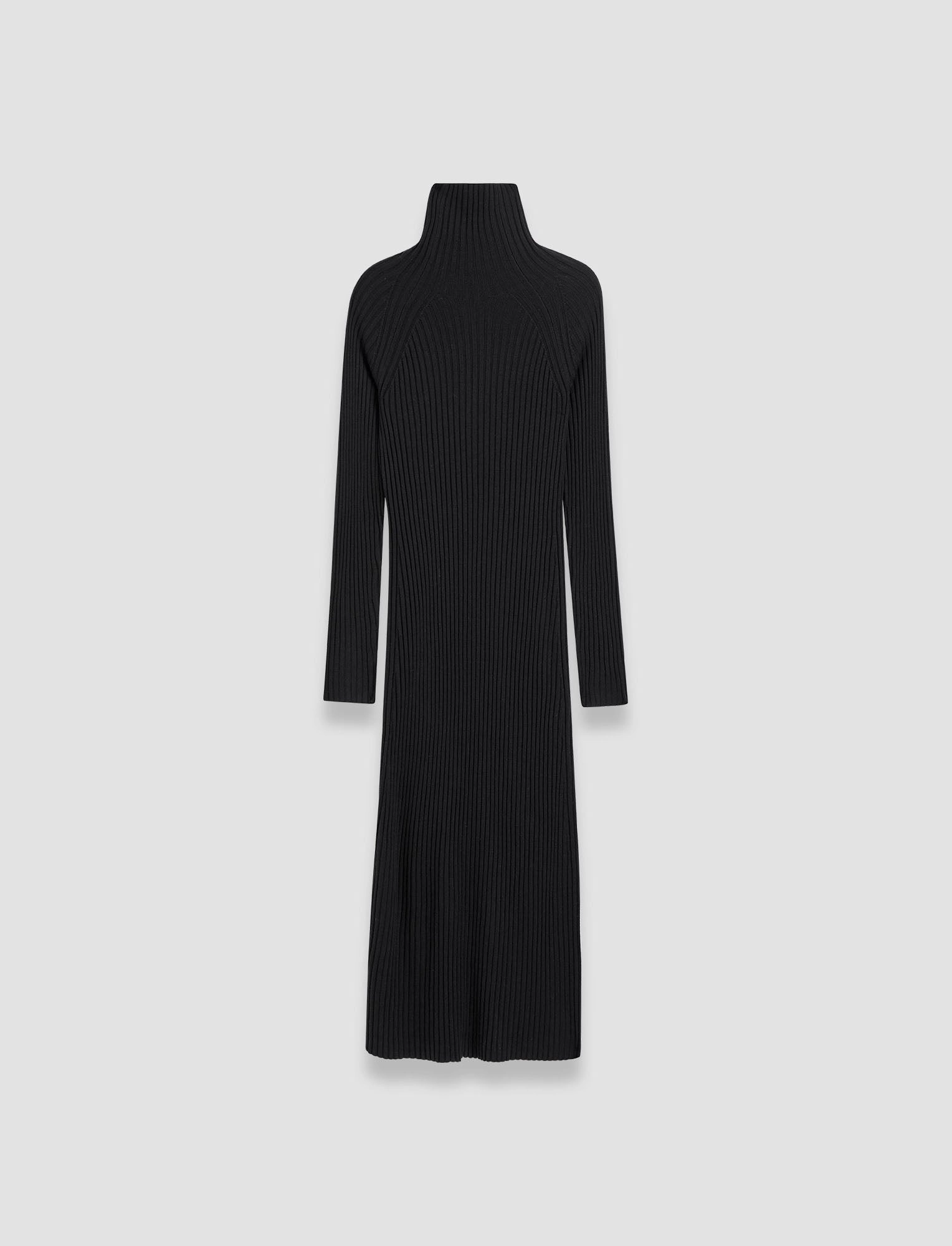 Brushed Interior Urban Look Merino Silk Rib Dress