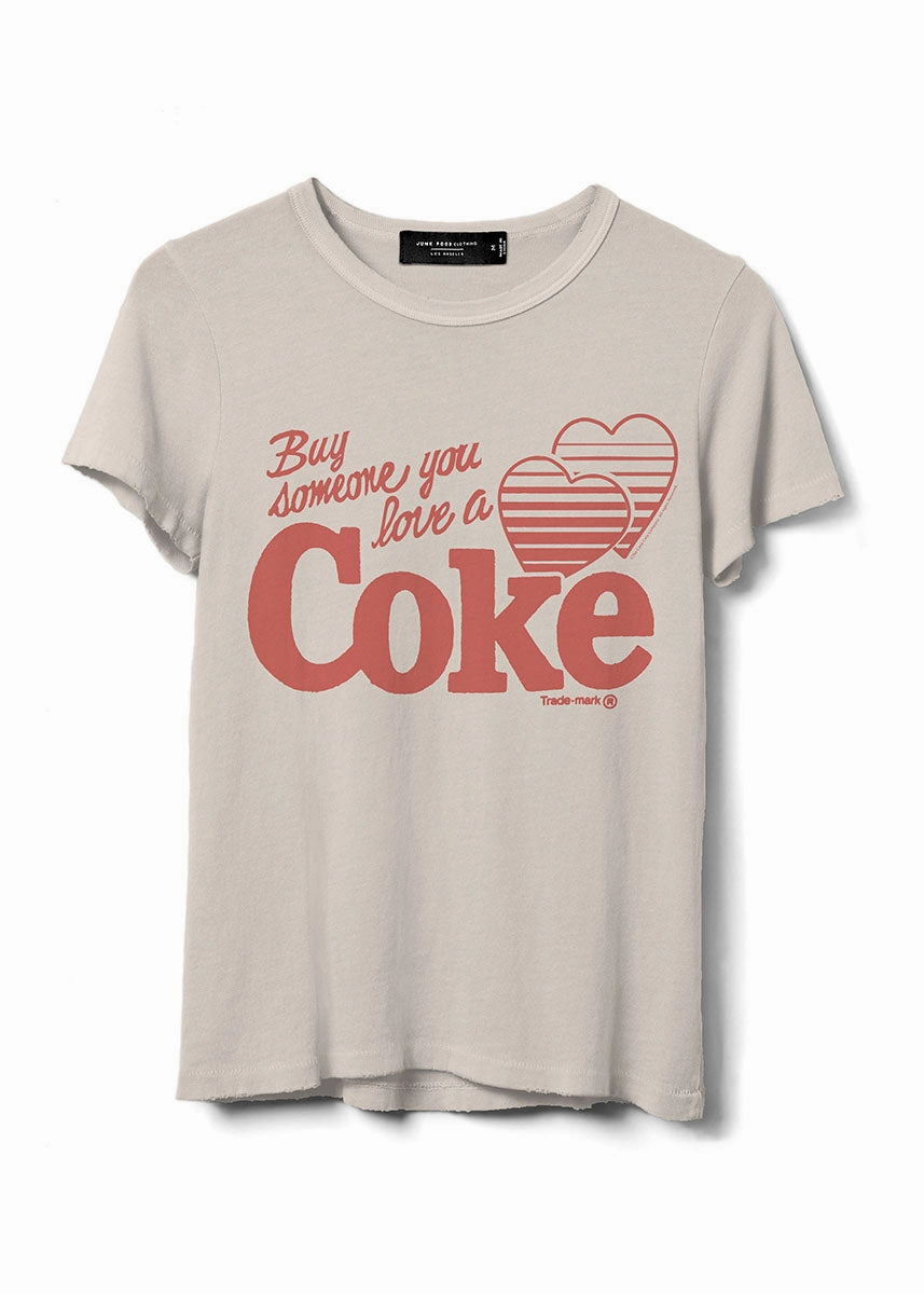 Share A Coke Tee - Birch Durable Interlock Stitch Soft Material