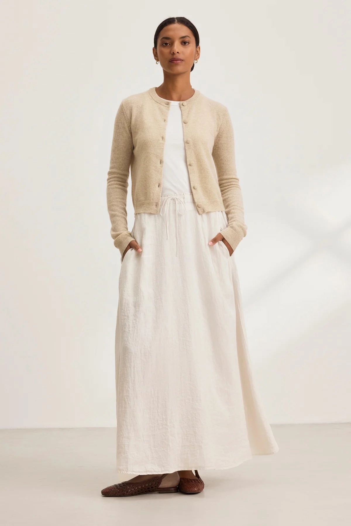 Memphis Linen Skirt Low Profile Zipper Freestyle Comfort