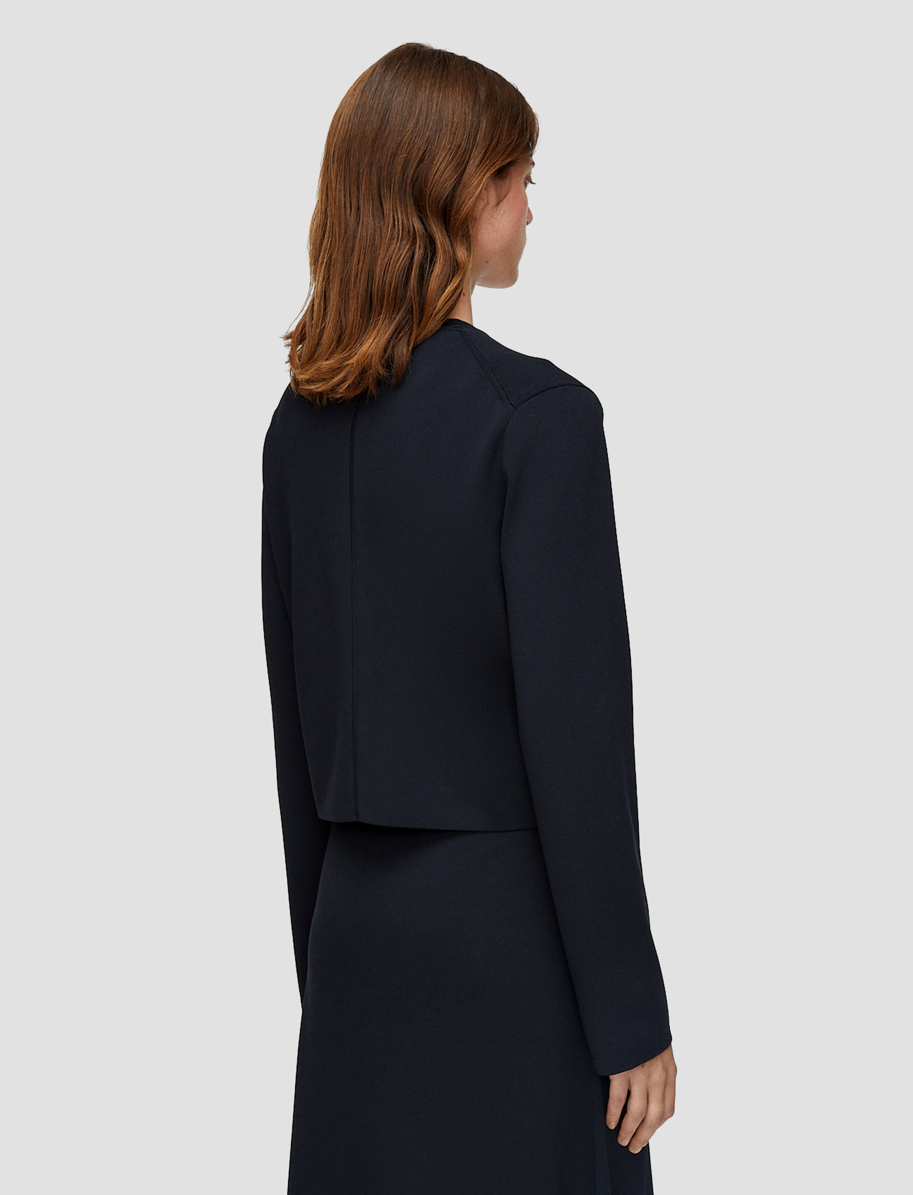 Viscose Knit Stretch Cardigan Jacket Grab And Go Diagonal Pocket Placement