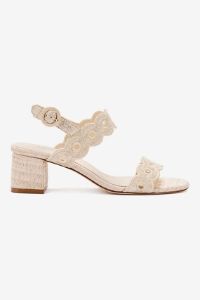 Modern Ergonomic Support Florence Broderie Sandal In Natural Raffia