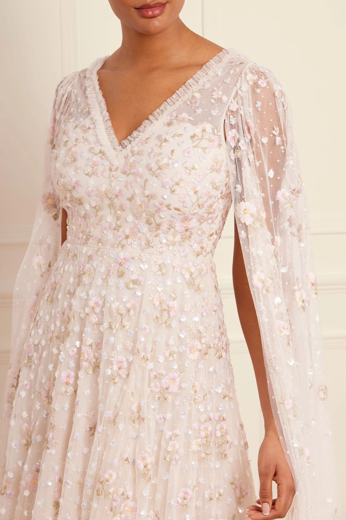 Dahlia Ditsy Ankle Gown Body Confidence Sleek Texture