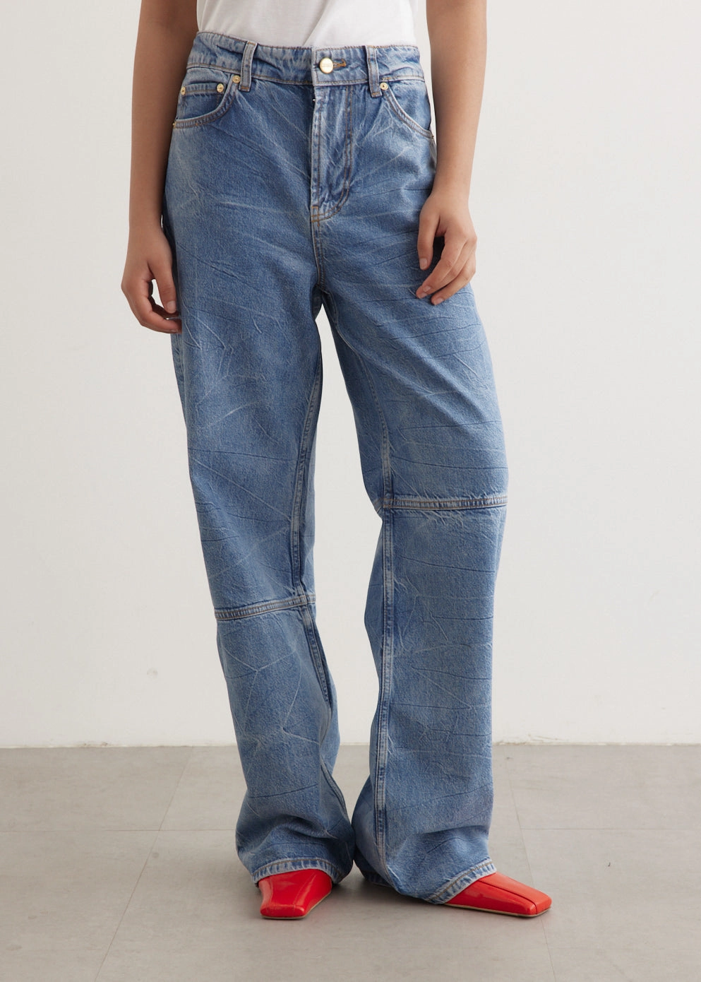 Foil Denim Izey Jeans Non Fade Fabric Simple Layers