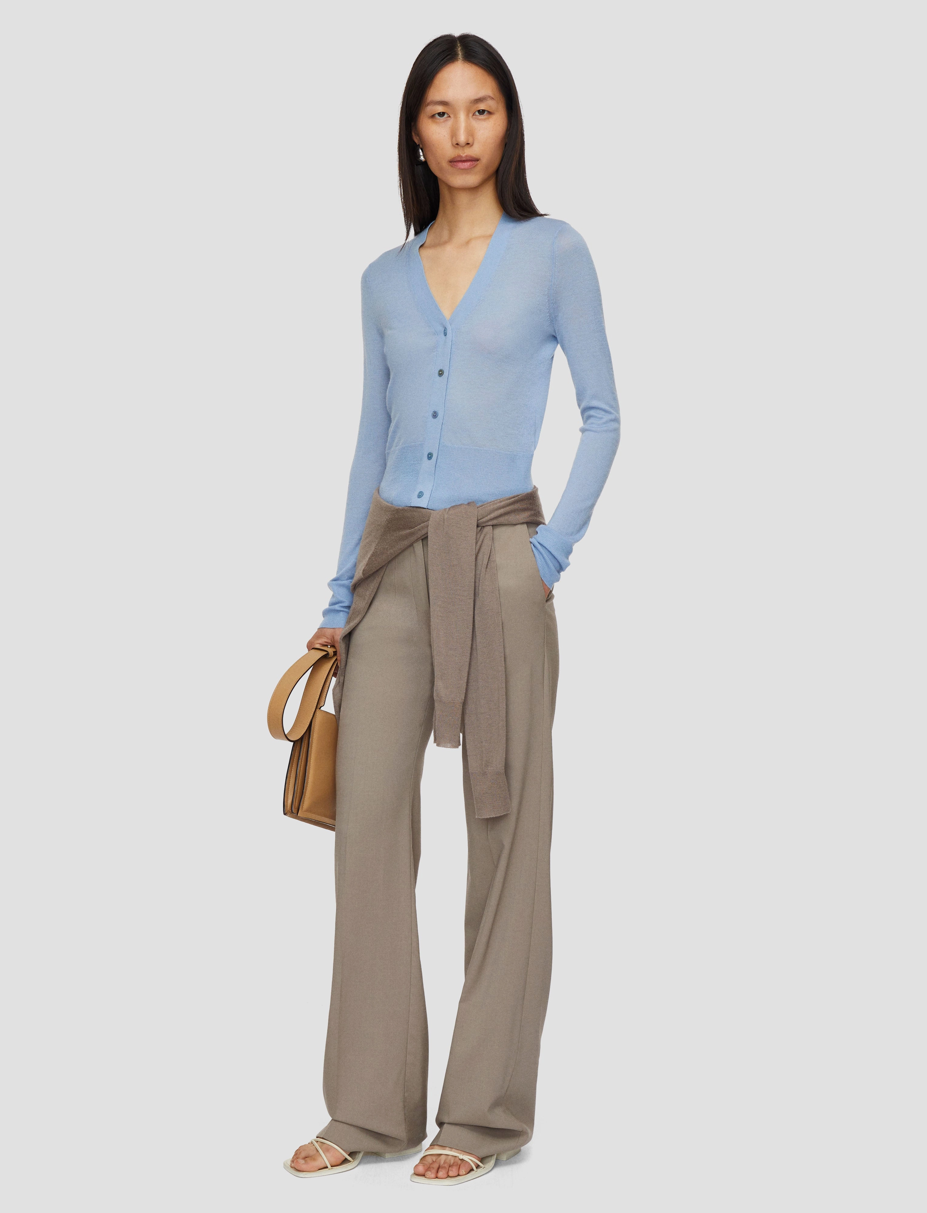 Minimal Warmth Neutral Tone Colorfast Guide Cashair Cardigan