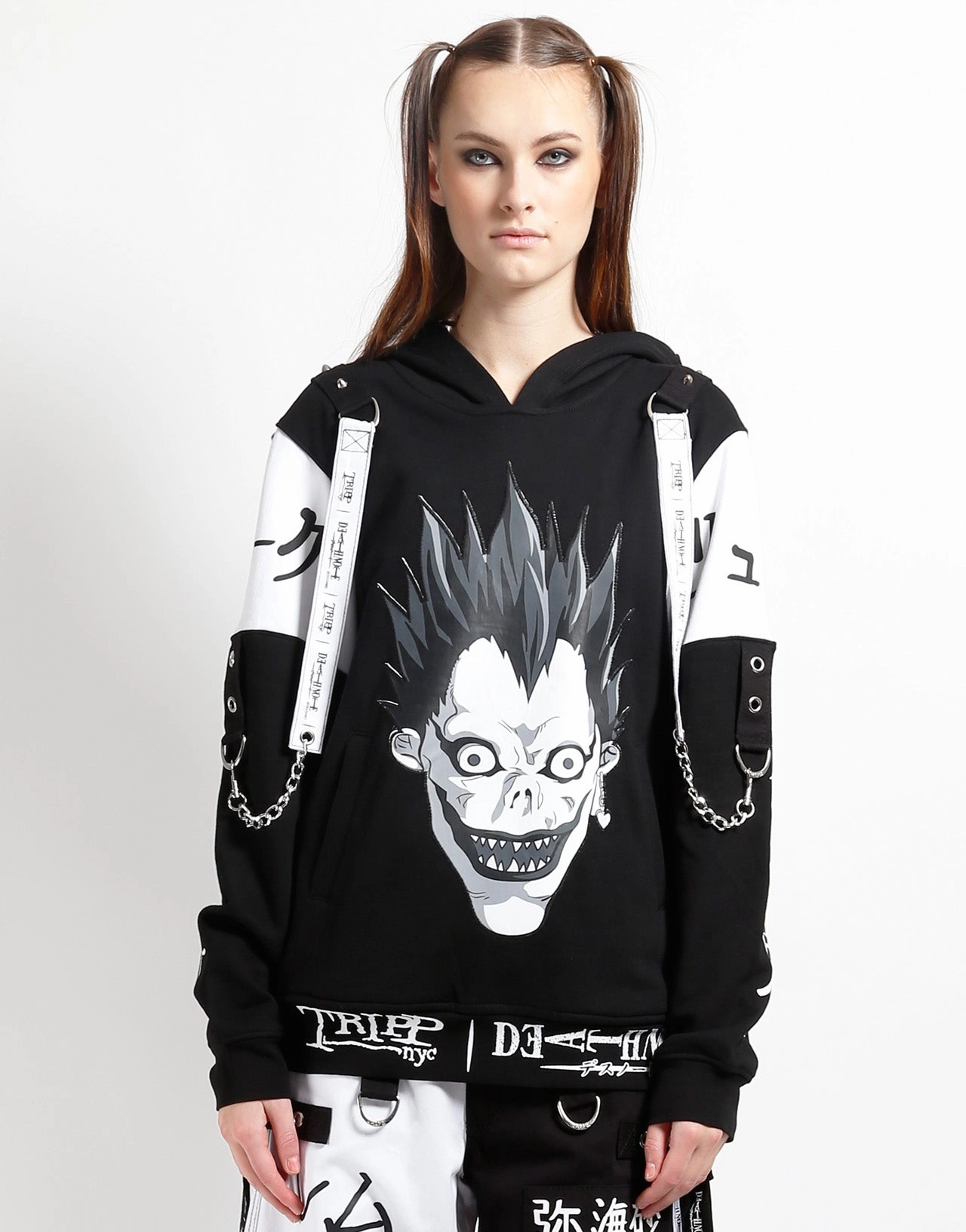 TRIPP NYC X DEATH NOTE - RYUK CHAIN HOODIE All Season Wear Fabric Moisture Management Fabric