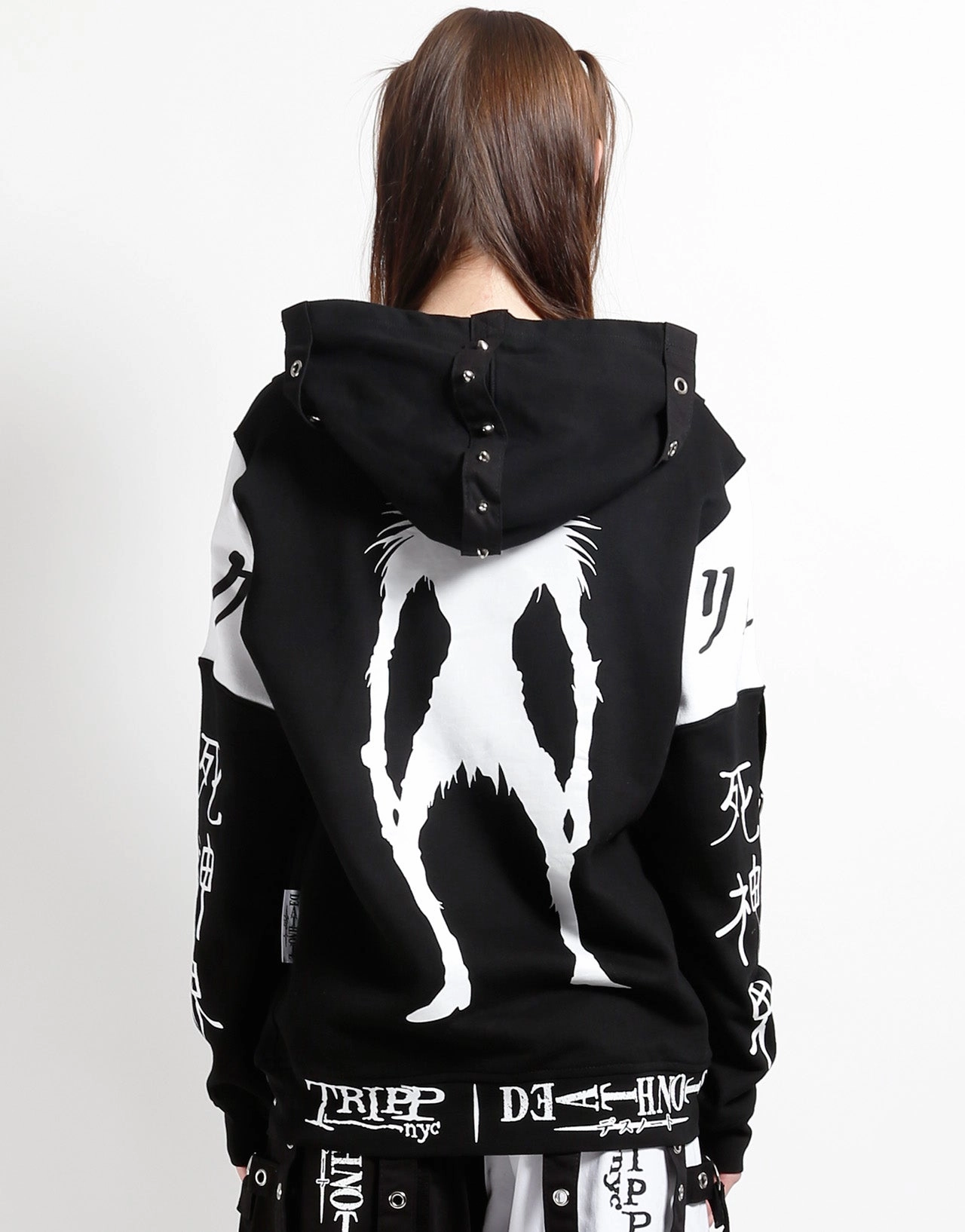 TRIPP NYC X DEATH NOTE - RYUK CHAIN HOODIE Active Blouse RelaxedSilhouette