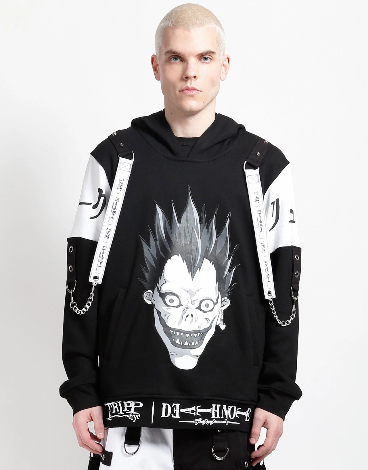 TRIPP NYC X DEATH NOTE - RYUK CHAIN HOODIE Adjustable Collar System