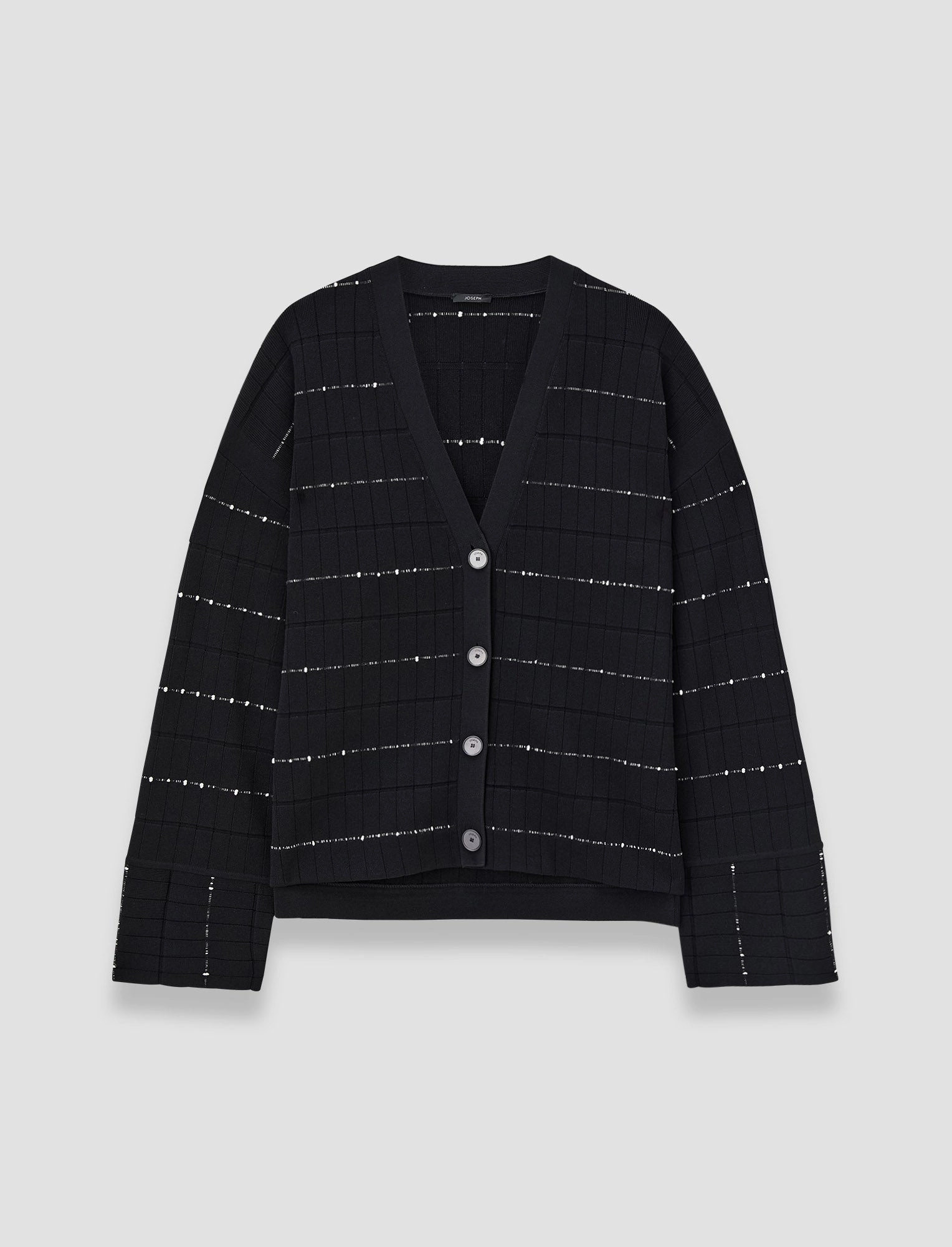 SheerWeight Knit Fragmented Stripes Cardigan