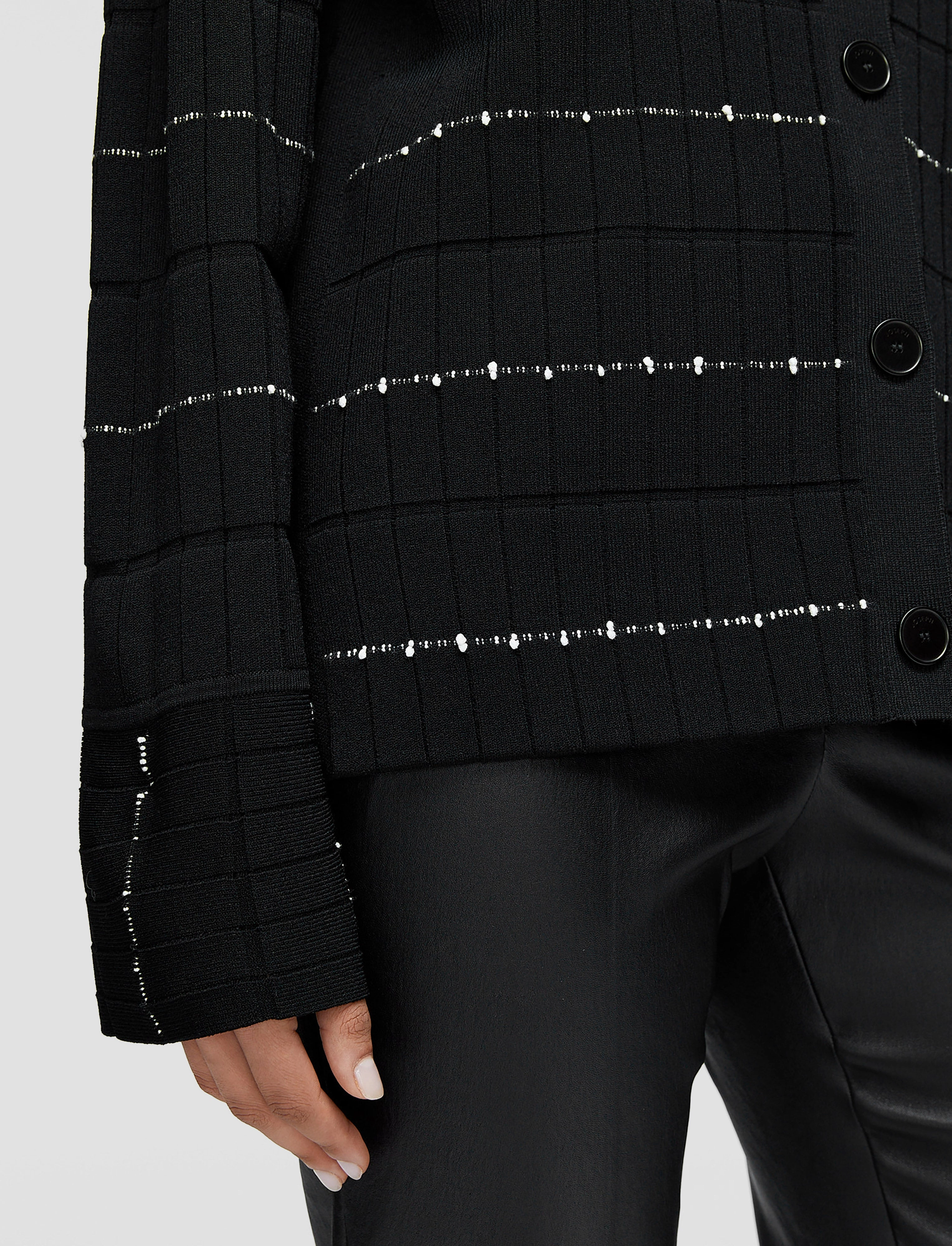 Fragmented Stripes Cardigan Timeless Feel Everyday Classic