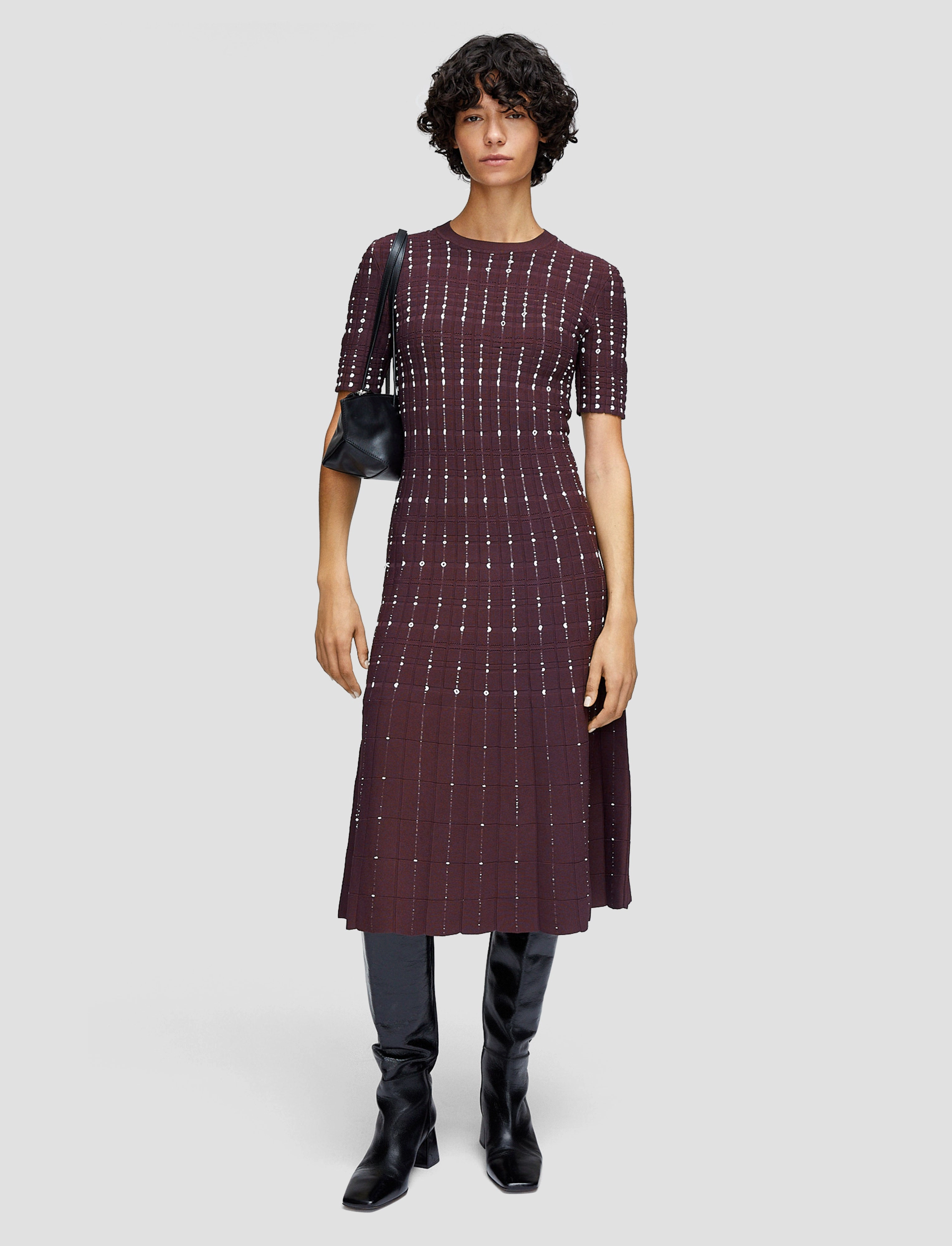 Fray Resistant Edges Fragmented Stripes Dress