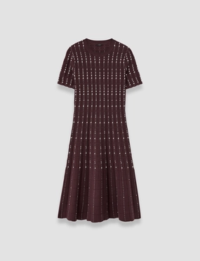 Fragmented Stripes Dress Flexible Waistband