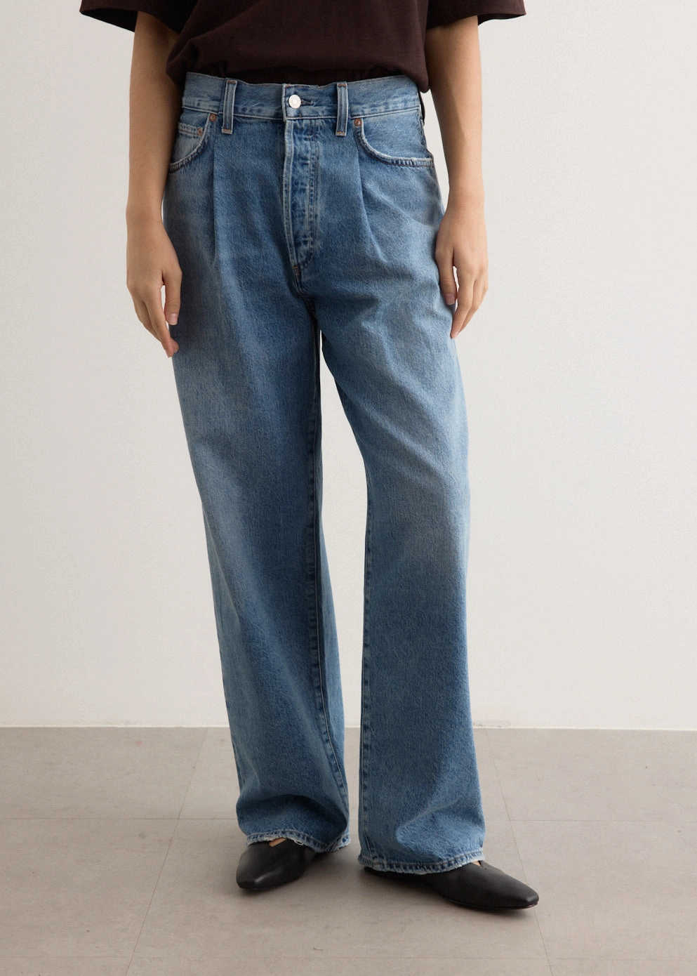 All Day Use Franka Pleat Baggy Jeans
