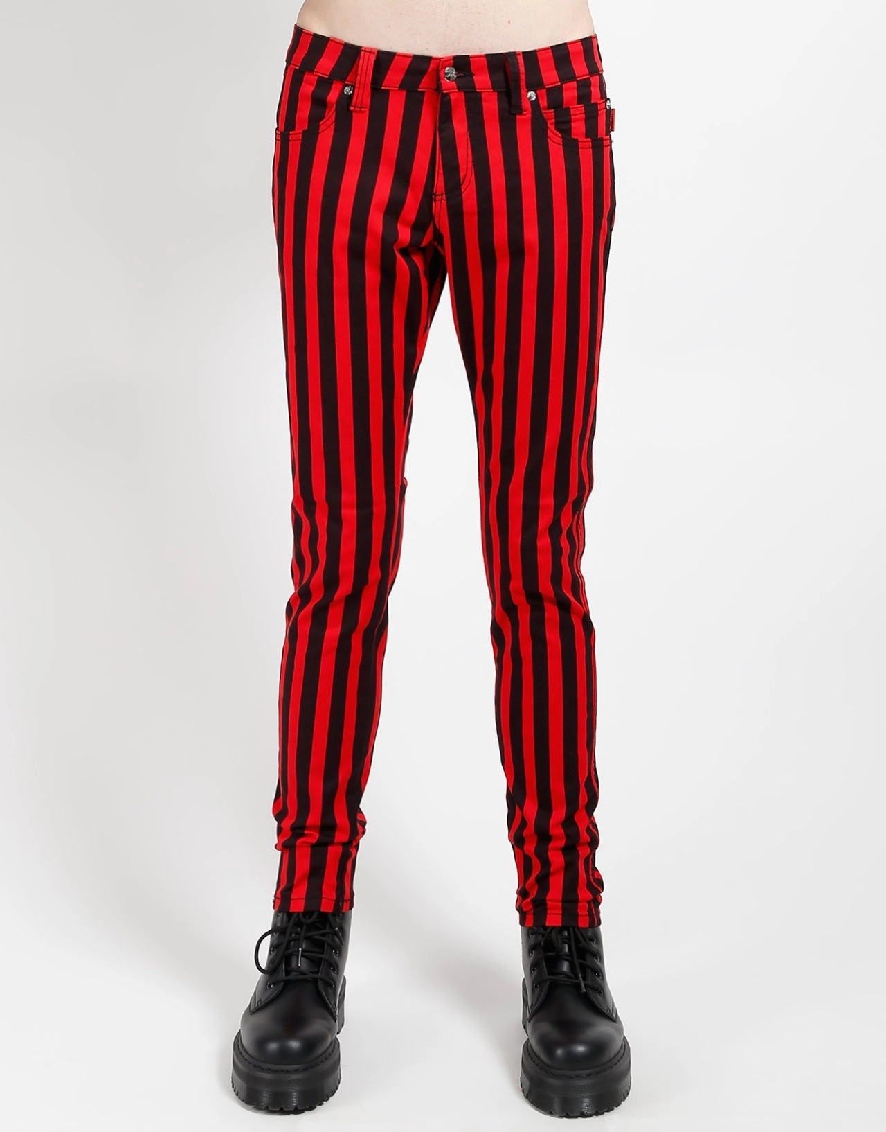 ROCKER JEAN MEDIUM BLK RED STRIPE Sunny Vibes Office Wear