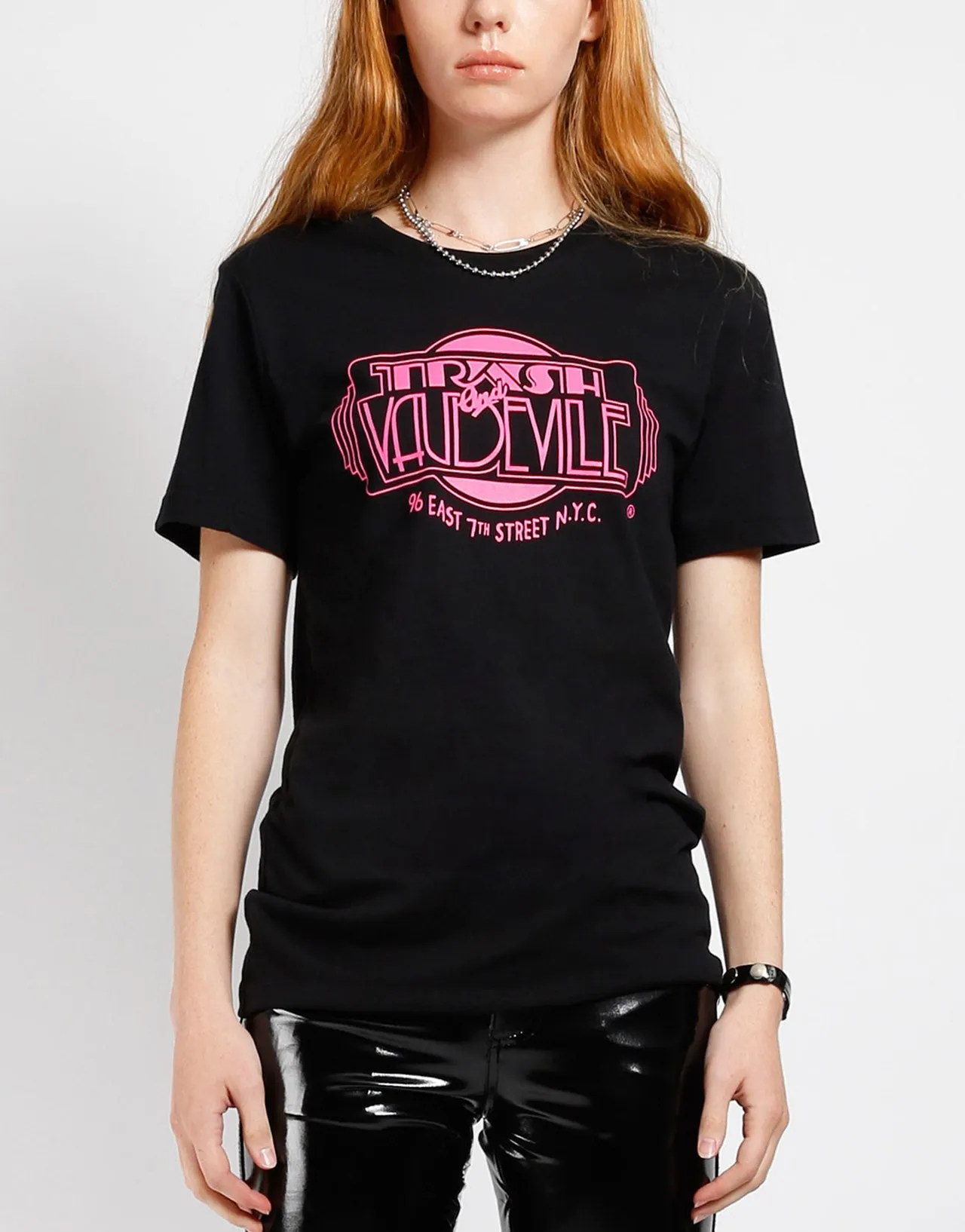 Soft Brushed Finish Compact TravelFriendly Design Youth Trash & Vaudeville Logo T-Shirt