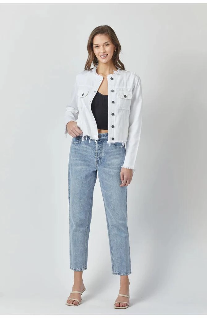 Fade Resistant Wash Hidden Collarless Jacket