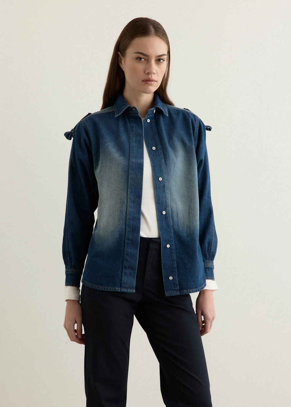 Sporty Look Ruffle Shirt