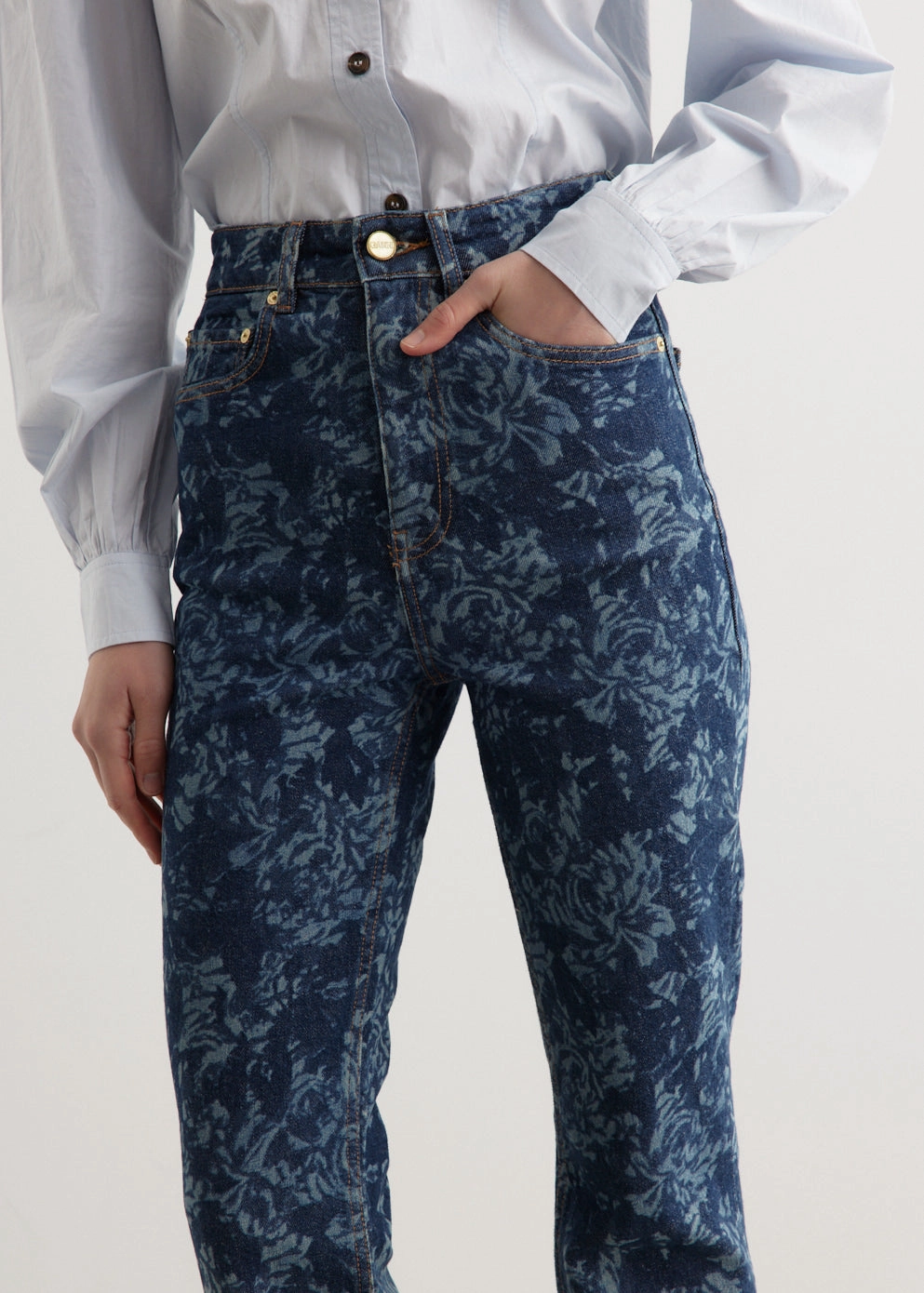 Fashion Lover Durable Minimalist Style Lazer Denim Iry Bootcut Jeans