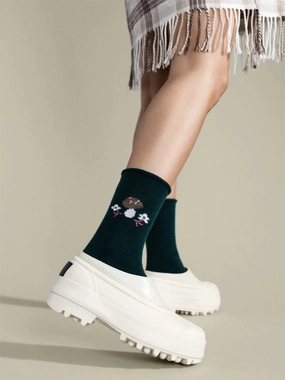 TOADSTOOL CASHMERE CREW SOCK Recycled Polyester Fabric