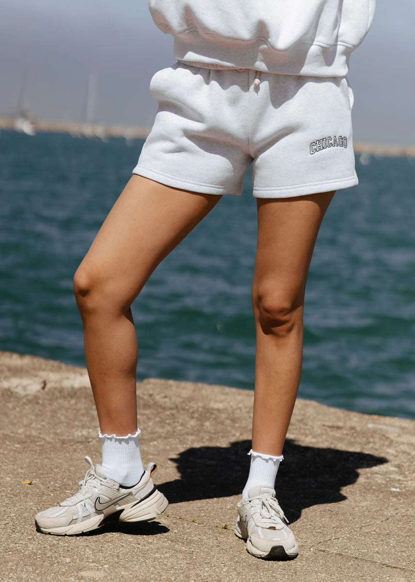 Chicago Sweatshort - Heather Grey Sporty Function Functional Fashion