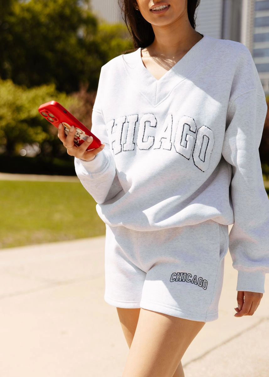 Easy Care Fabric Finish Chicago Sweatshort - Heather Grey