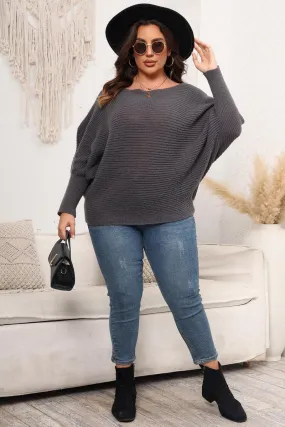 WOMEN PLUS SIZE LOOSE FIT OVERSIZED KNIT SWEATER Easy Care Material High Durability Material