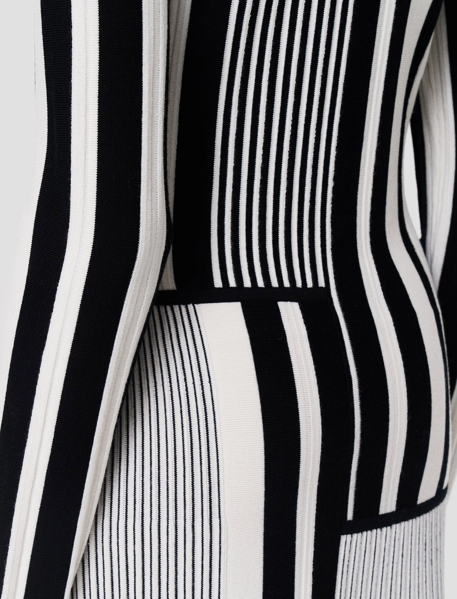 Day To Day Seamless Stitch Construction Stripes and Pleats Dress