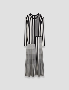 Stripes and Pleats Dress ZeroWaste Production