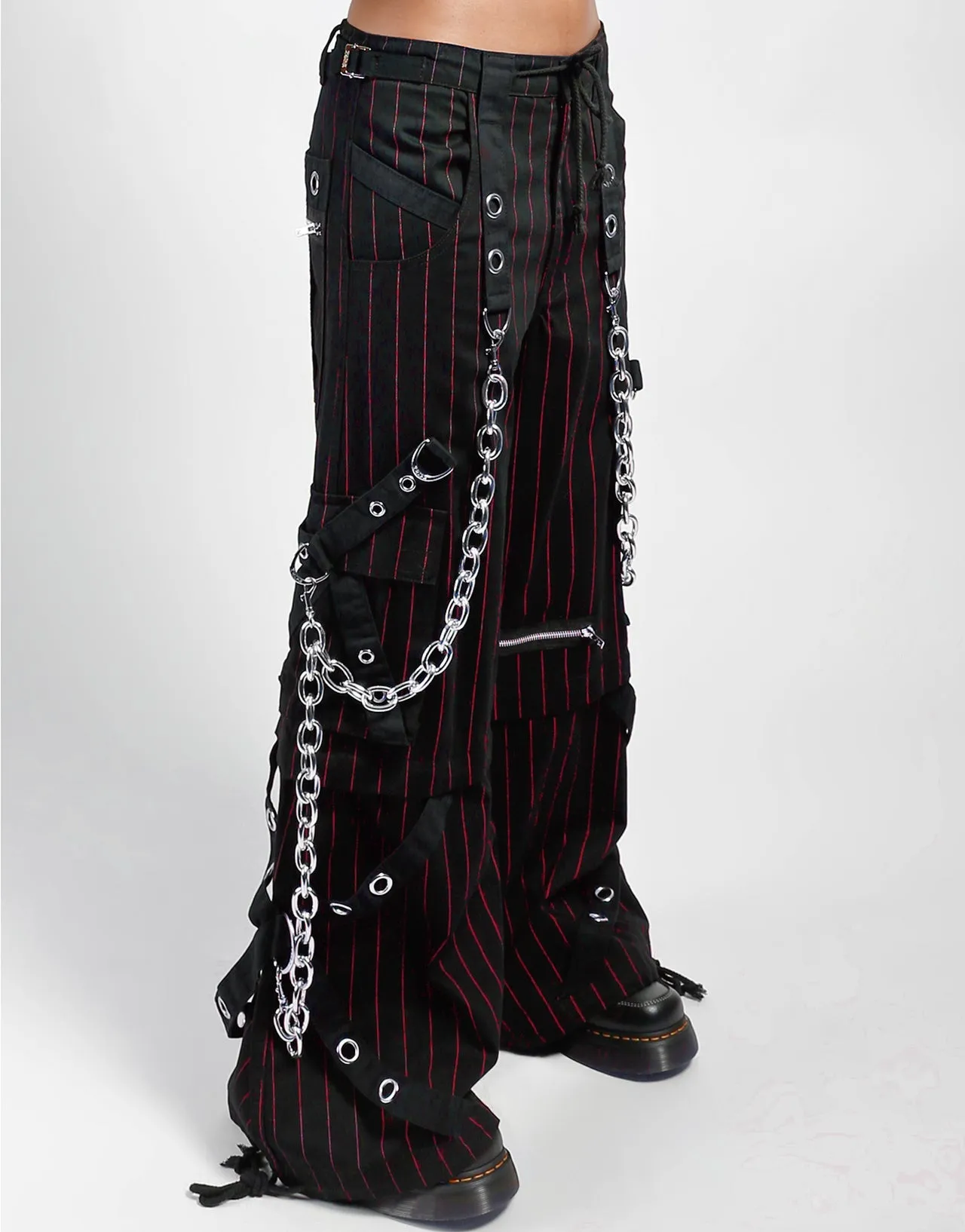 Stylish Look GODFATHER CHAIN PANT RED STRIPE