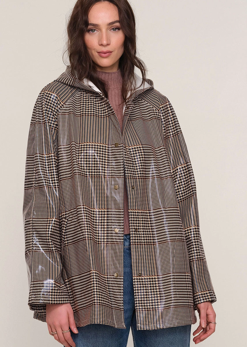 Jesse Raincoat - Houndstooth All weather