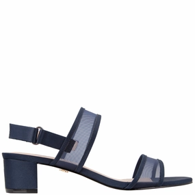 Outdoor Wear Footwear for Summer GANICE-NEW NAVY LUSTER SATIN NAVY MESH