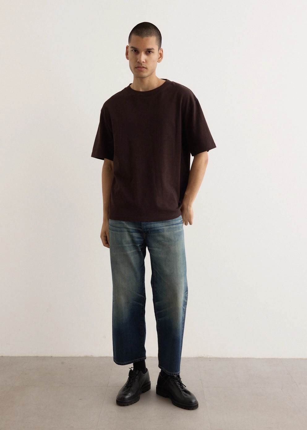 Garment Treated Denim Jeans Daily Fit Minimalist Design