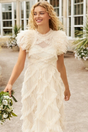 Genevieve Ruffle Gown Chic and Cozy Wear Basic Shape