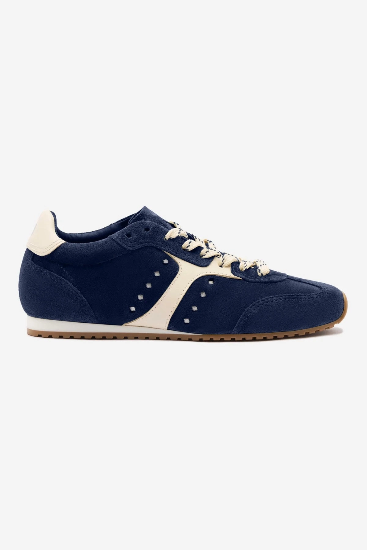 Stella Sneaker In Navy Suede and Ivory Leather Lifestyle Trend