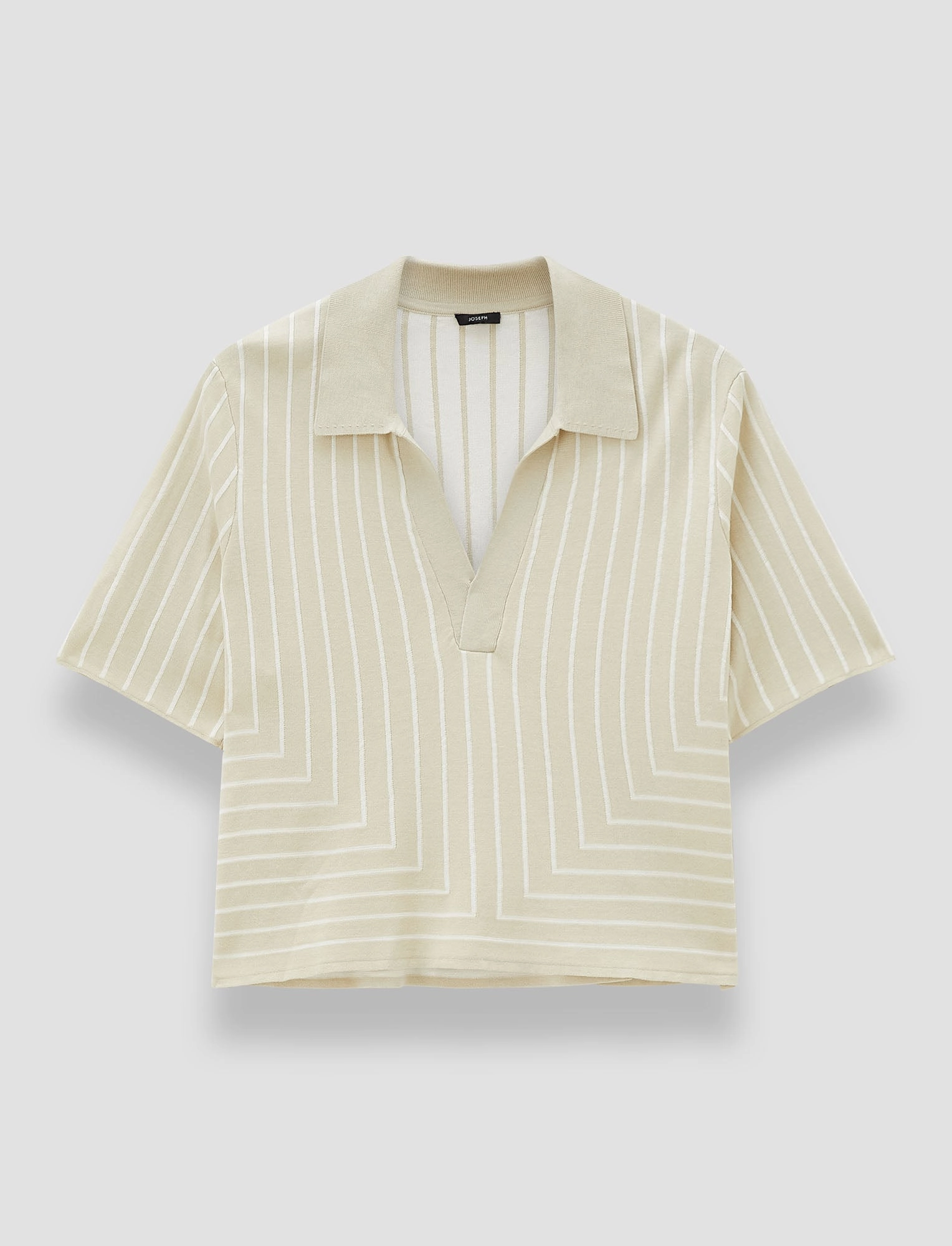 Geometric Jacquard Silk Blend Top Office Friendly