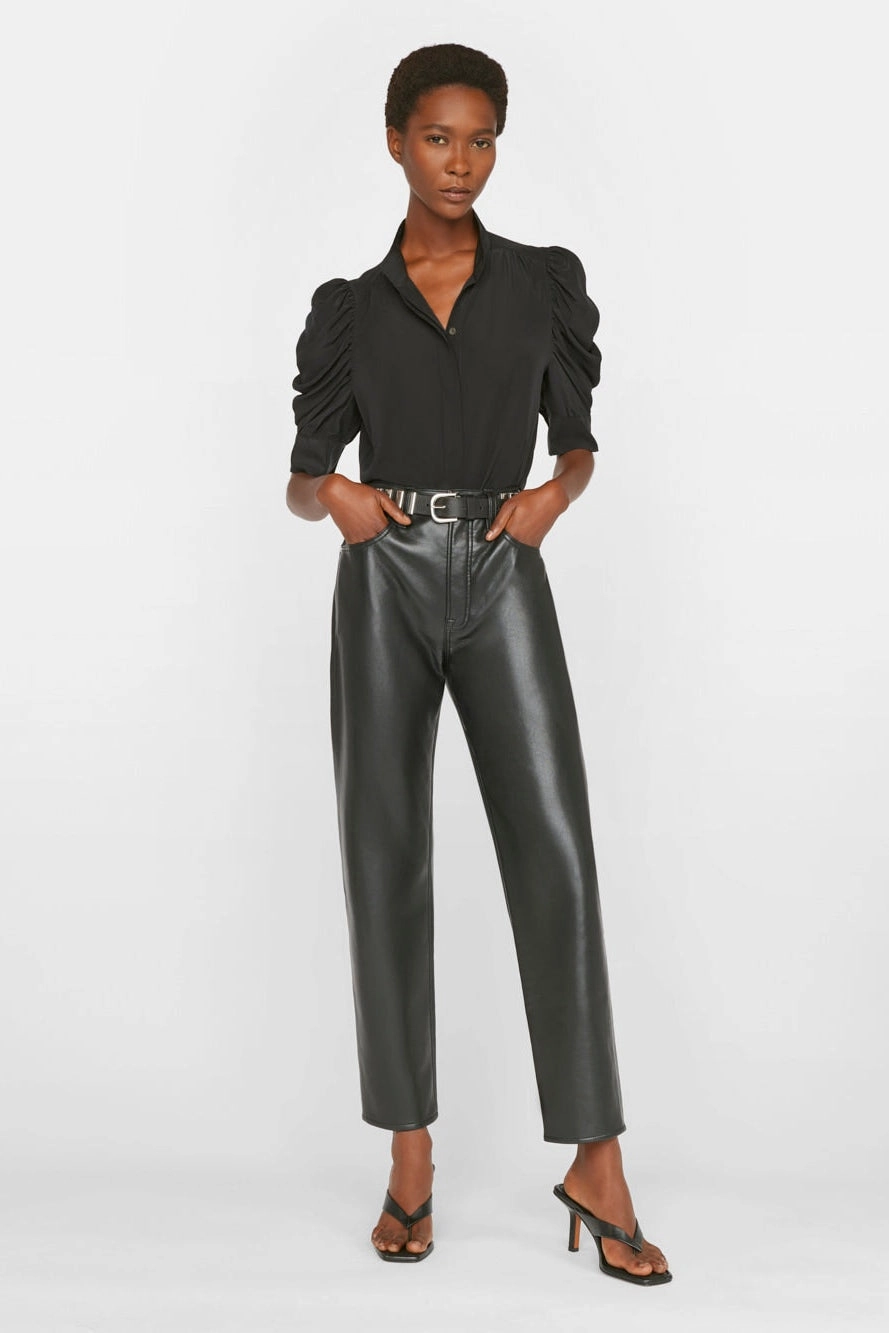 Gillian Top Stretch Fit Ribbed Trim Details