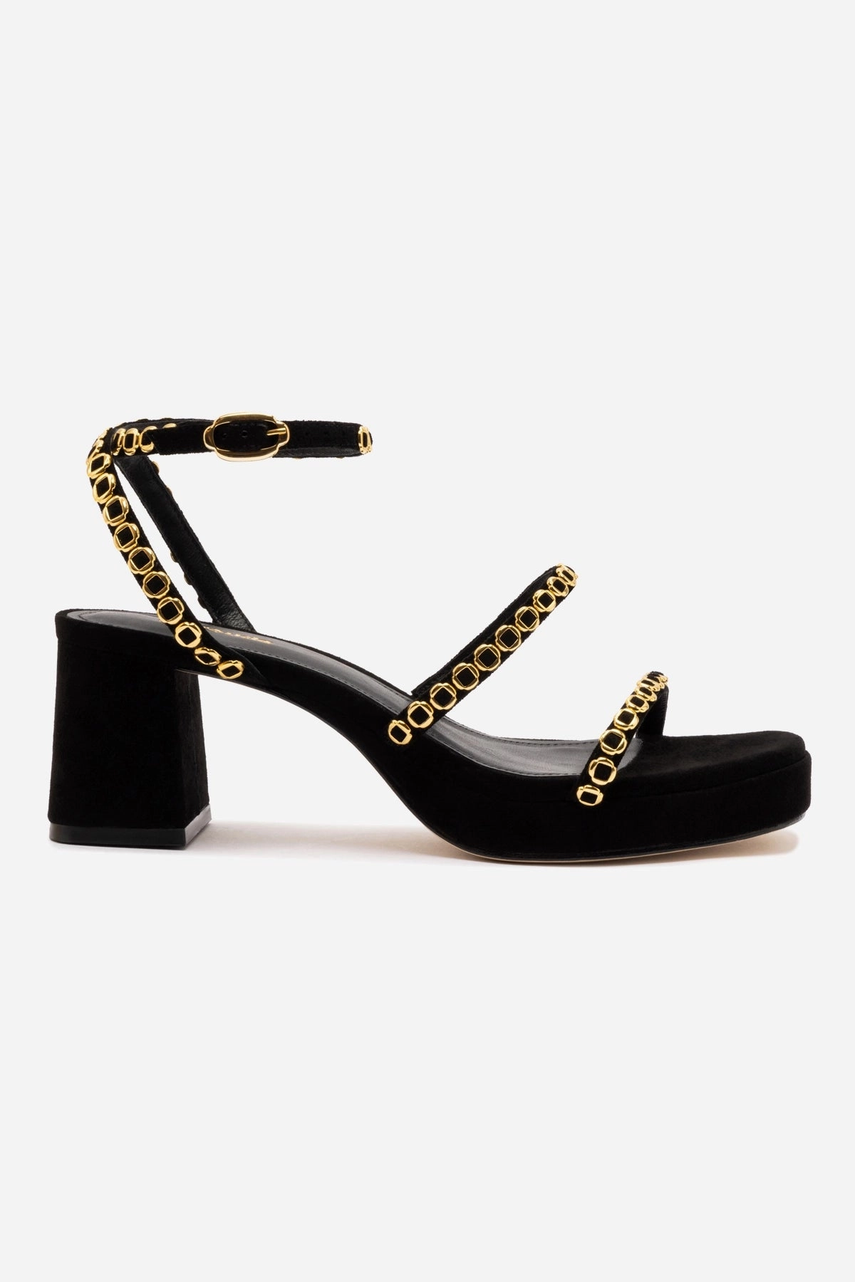 Soft Step Flexible Sole Flexion Gio Milanina Sandal In Black Suede