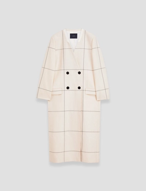 Wool Tartan Lalo Coat Waterproof Coating All Weather Piece